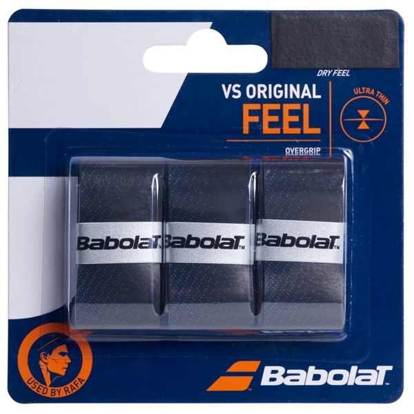 New ✨ Babolat VS Original Feel Grip 3 Pack - Black Blue 👏 1 New ✨ Babolat VS Original Feel Grip 3 Pack - Black Blue 👏