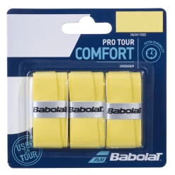 Hot Sale 🔔 Babolat Pro Tour Comfort Overgrips 3 Pack - Yellow 🛒