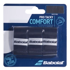 New 🌟 Babolat Pro Tacky Comfort Overgrip - Black 🧨