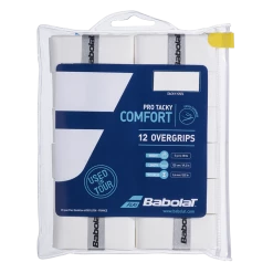 Best Sale 🎁 Babolat Pro Tacky Comfort Overgrip Pack Of 12 - White 🎉