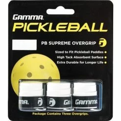 Best Sale 👏 Gamma Pickleball Supreme Overgrip Pack Of 3 - White 💯