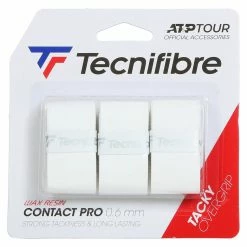 Hot Sale 🎉 Tecnifibre Contact Pro Overgrip White - Pack Of 3 🔔