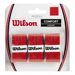 Promo 🥰 Wilson Profile Overgrip 3 Pack Red 😀