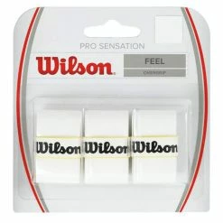 New ⌛ Wilson Pro Sensation Overgrip 3 Pack - White ✔️