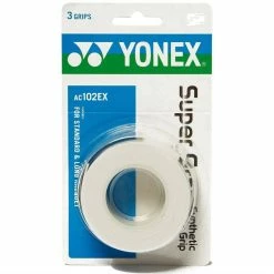 New 🧨 Yonex AC102EX Super Grap Overgrips Pack Of 3 White 👍