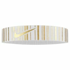 Buy 🤩 Nike Pro Metallic Headband White Metallic Gold 🔔