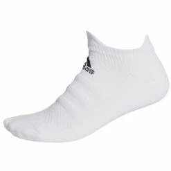 New 😀 Adidas Alphaskin No Show Low 🧦 Socks White ✔️