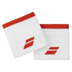 Budget 🎉 Babolat Logo Wristband 2 Pack White Fiesta Red 👏