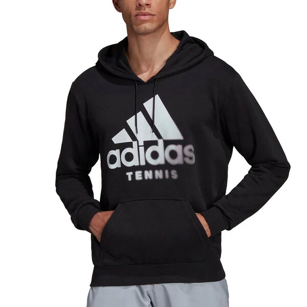 Best deal ✔️ Adidas Men's Tennis Graphic Hoodie Black 🔥 2 Best deal ✔️ Adidas Men's Tennis Graphic Hoodie Black 🔥 - Image 2
