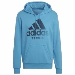 Flash Sale 👏 Adidas Men's Tennis Graphic Hoodie Blue 😉