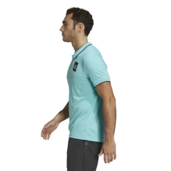 Deals ✨ Adidas Men's Paris FreeLift Polo Pulse Aqua ⌛ -Adidas Shop CPAD27181FreeliftPoloPulseAqua P4