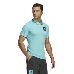 Deals ✨ Adidas Men's Paris FreeLift Polo Pulse Aqua ⌛ -Adidas Shop CPAD27181FreeliftPoloPulseAqua P5