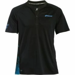 Best deal 🥰 Babolat Men's Performance Polo Black Parisian Blue 😉