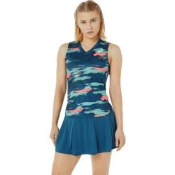 Wholesale 🎁 Asics 👩 Women's Match Graphic Tank Light Indigo 🔥