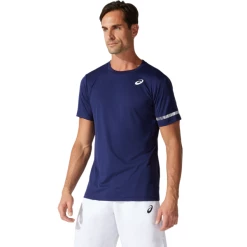 Flash Sale 🛒 Asics Men's Court SS Tee Peacoat 🔔