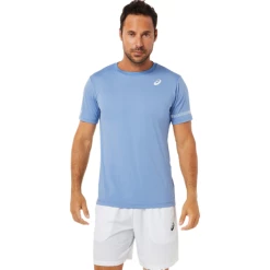 Best deal 😀 Asics Men's Court SS Tee Blue Harmony 🥰