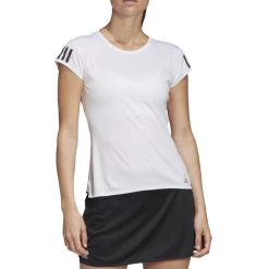 Cheap ❤️ Adidas 👩 Women's Club 3 Stripe Tee White 💯 -Adidas Shop CTAD18562Club3stripewhite P3