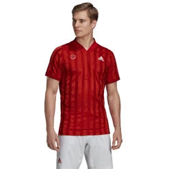 Cheapest 🥰 Adidas Men's Freelift Tennis T-Shirt Engineered Red 🥰 -Adidas Shop CTAD23736FreeliftTeeENGRed P3