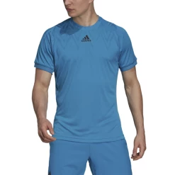 Cheapest 🎉 Adidas Men's Freelift Primeblue Tee Sonic Aqua ✔️