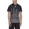 Outlet 💯 Adidas Men's Freelift Primeblue Print Tee Black Grey Five 🔔