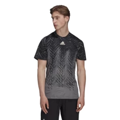 Outlet 💯 Adidas Men's Freelift Primeblue Print Tee Black Grey Five 🔔 -Adidas Shop CTAD24411FreeliftPrintGreyFive P6