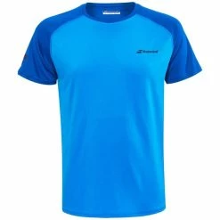 Best Sale 😉 Babolat Mens Play Crew Neck Tee Blue Aster 😍
