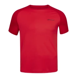 New 🌟 Babolat Mens Play Crew Neck Tee Tomato Red 👍