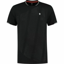 Best Sale 🥰 K-Swiss Men's Hypercourt Shield Crew Tee 2 Jet Black 😉