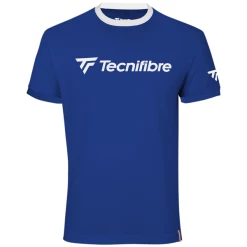 Deals 👏 Tecnifibre Men's Cotton Tee Royal Blue 🎉