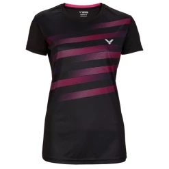 Outlet 😍 Victor 👩 Women's T-04101 C T-Shirt Black Pink 🤩