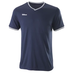 Discount ✔️ Wilson Men's Team II High V-Neck Tee Navy 🥰