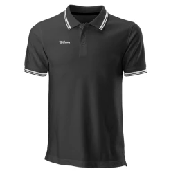 Budget ❤️ Wilson Men's Team II Cotton Polo Black ⌛