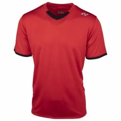 Coupon 🔔 Yonex Men's YTM4 Crew T-Shirt Red ⭐