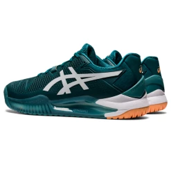 Best Sale 🔔 Asics Gel Resolution 8 Men's Tennis 👞 Shoes Velvet Pine White 🎁 -Adidas Shop SMAC29039Resolution8VelvetPine P5