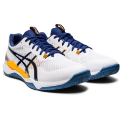 Outlet 💯 Asics Men's Gel Tactic Indoor 👞 Shoes White Deep Ocean 💯 -Adidas Shop SMAC29395TacticWhiteDeepOcean P4