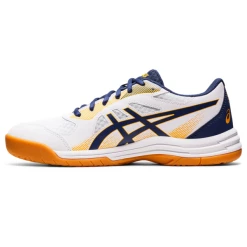 Best Sale 👏 Asics Men's Upcourt 5 Indoor Court 👞 Shoe White Deep Ocean 😀 -Adidas Shop SMAC29720UpcourtWhiteDeepOcean P2 01