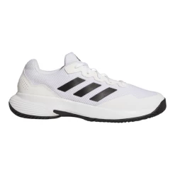 New ❤️ Adidas Men's GameCourt 2.0 Tennis 👞 Shoes Cloud White Core Black 👍