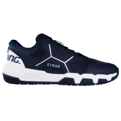 Wholesale 🔥 Salming Men's Recoil Strike Indoor Court 👞 Shoe Navy White 🎁