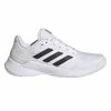 Best Sale 🎁 Adidas 👩 Women's Novaflight Indoor Court 👟 Shoes White Silver Metallic ⌛